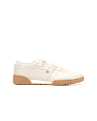 Baskets basses en cuir beiges Reebok