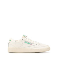 Baskets basses en cuir beiges Reebok