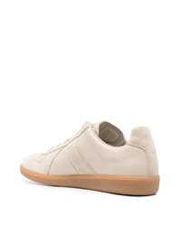 Baskets basses en cuir beiges Maison Margiela