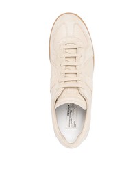 Baskets basses en cuir beiges Maison Margiela