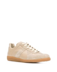 Baskets basses en cuir beiges Maison Margiela