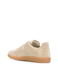 Baskets basses en cuir beiges Maison Margiela