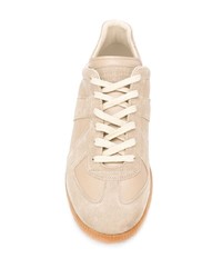 Baskets basses en cuir beiges Maison Margiela