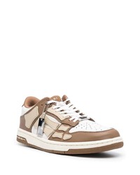 Baskets basses en cuir beiges Amiri