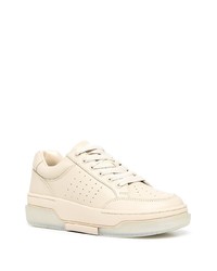 Baskets basses en cuir beiges Amiri