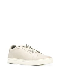 Baskets basses en cuir beiges AllSaints