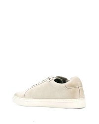 Baskets basses en cuir beiges AllSaints