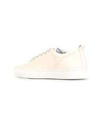 Baskets basses en cuir beiges Lanvin