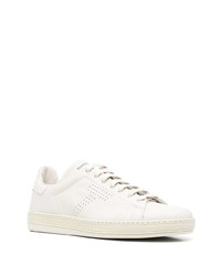 Baskets basses en cuir beiges Tom Ford