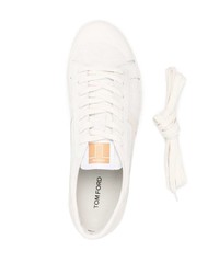 Baskets basses en cuir beiges Tom Ford