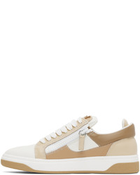 Baskets basses en cuir beiges Giuseppe Zanotti