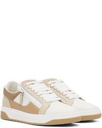 Baskets basses en cuir beiges Giuseppe Zanotti