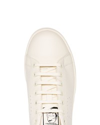 Baskets basses en cuir beiges Adidas By Raf Simons