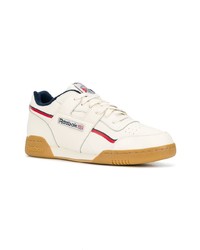 Baskets basses en cuir beiges Reebok