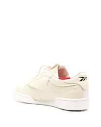 Baskets basses en cuir beiges Reebok