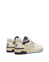 Baskets basses en cuir beiges New Balance