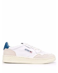 Baskets basses en cuir blanc et bleu marine AUTRY