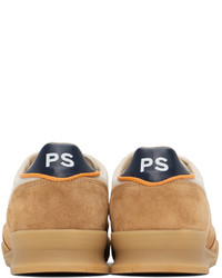 Baskets basses en cuir blanc et bleu marine Ps By Paul Smith