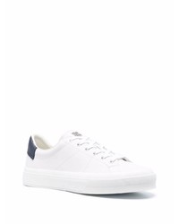 Baskets basses en cuir blanc et bleu marine Givenchy