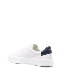 Baskets basses en cuir blanc et bleu marine Givenchy