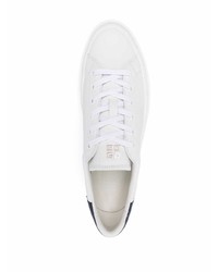 Baskets basses en cuir blanc et bleu marine Givenchy