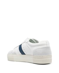 Baskets basses en cuir blanc et bleu marine Axel Arigato