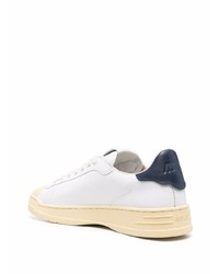 Baskets basses en cuir blanc et bleu marine AUTRY