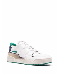 Baskets basses en cuir blanc et bleu marine Isabel Marant