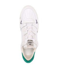 Baskets basses en cuir blanc et bleu marine Isabel Marant