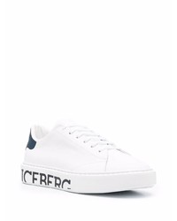 Baskets basses en cuir blanc et bleu marine Iceberg