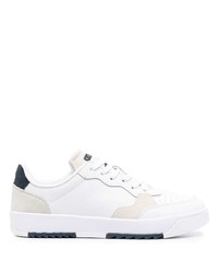 Baskets basses en cuir blanc et bleu marine Tommy Jeans