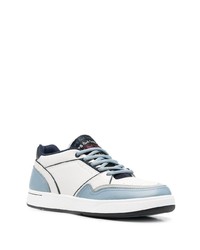 Baskets basses en cuir blanc et bleu PS Paul Smith