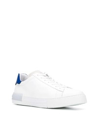 Baskets basses en cuir blanc et bleu Hogan