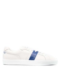 Baskets basses en cuir blanc et bleu Iceberg