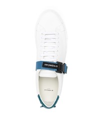 Baskets basses en cuir blanc et bleu Givenchy