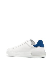 Baskets basses en cuir blanc et bleu Hogan