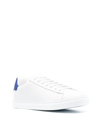 Baskets basses en cuir blanc et bleu DSQUARED2