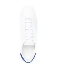 Baskets basses en cuir blanc et bleu DSQUARED2