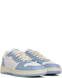 Baskets basses en cuir blanc et bleu Axel Arigato