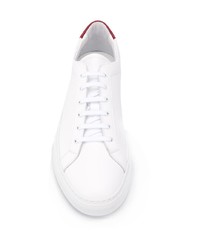 Baskets basses en cuir blanc et rouge Common Projects