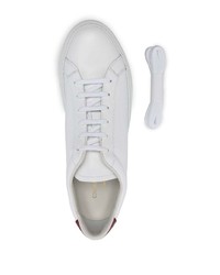 Baskets basses en cuir blanc et rouge Common Projects