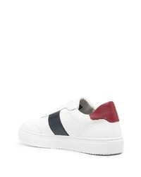 Baskets basses en cuir blanc et rouge Tommy Hilfiger