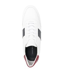 Baskets basses en cuir blanc et rouge Tommy Hilfiger