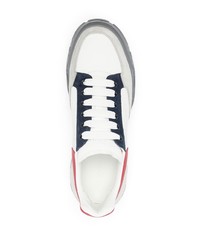 Baskets basses en cuir blanc et rouge Alexander McQueen