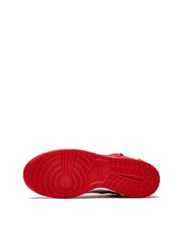 Baskets basses en cuir blanc et rouge Nike X Off-White