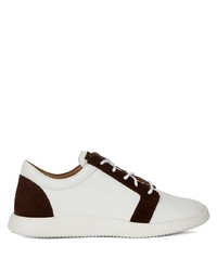 Baskets basses en cuir blanc et rouge Giuseppe Zanotti