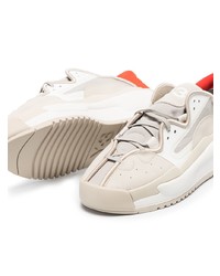 Baskets basses en cuir blanc et rouge Y-3