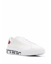 Baskets basses en cuir blanc et rouge Iceberg