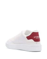 Baskets basses en cuir blanc et rouge Iceberg