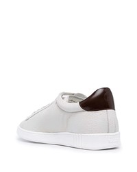 Baskets basses en cuir blanc et rouge Bally